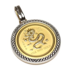 【ゴールドコインペンダント ドラゴン(龍)/エリザベスⅡ 金貨 1オンス K24 Pt900/K18】の【買取】をいたしました!【熊本市南区の質屋おやま質店】